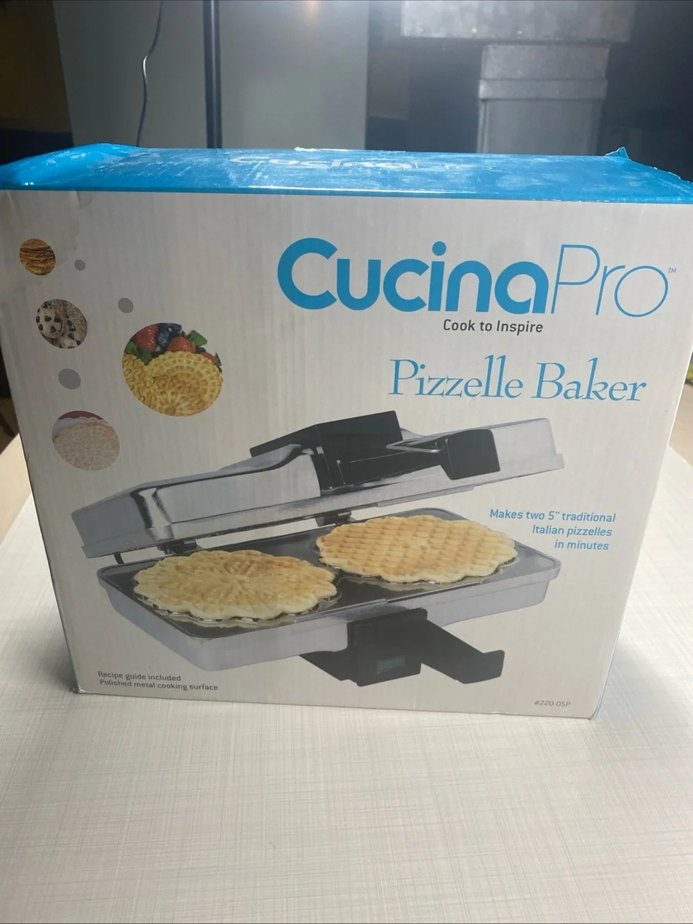 NIB CUCINAPRO Pizzelle Baker 220-05P